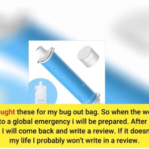 Membrane Solutions Portable Water Filter Straw Filtration Straw Purifier Survival Gear for Hiki...